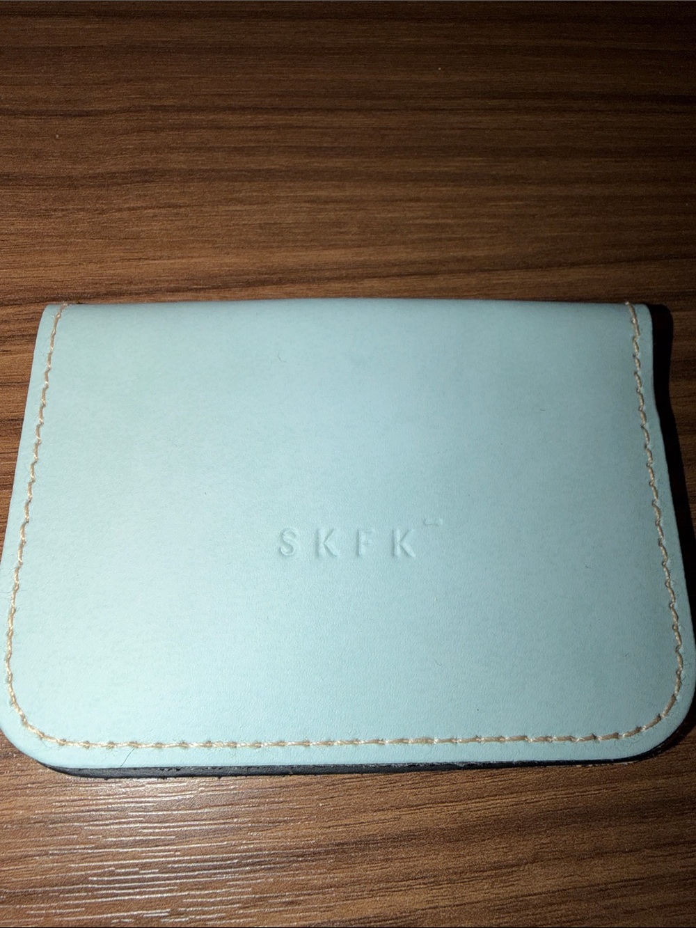 Skunkfunk Light Blue Slim Leather Wallet